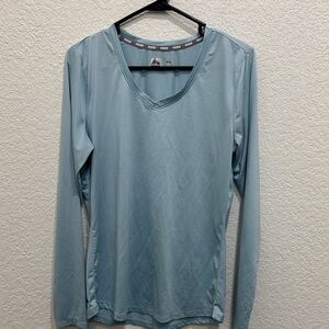 RBX Light Blue Women's Long Sleeve Performance Dri Tee